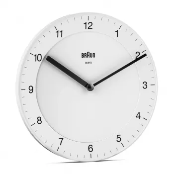 Braun BC06W kvarca pulkstenis, apaļš, balts