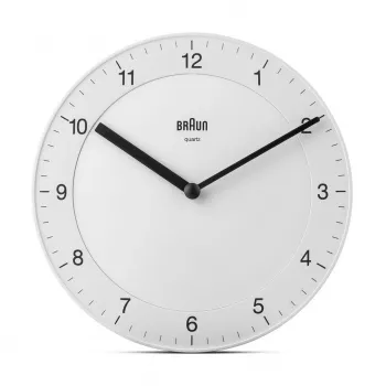 Braun BC06W kvarca pulkstenis, apaļš, balts