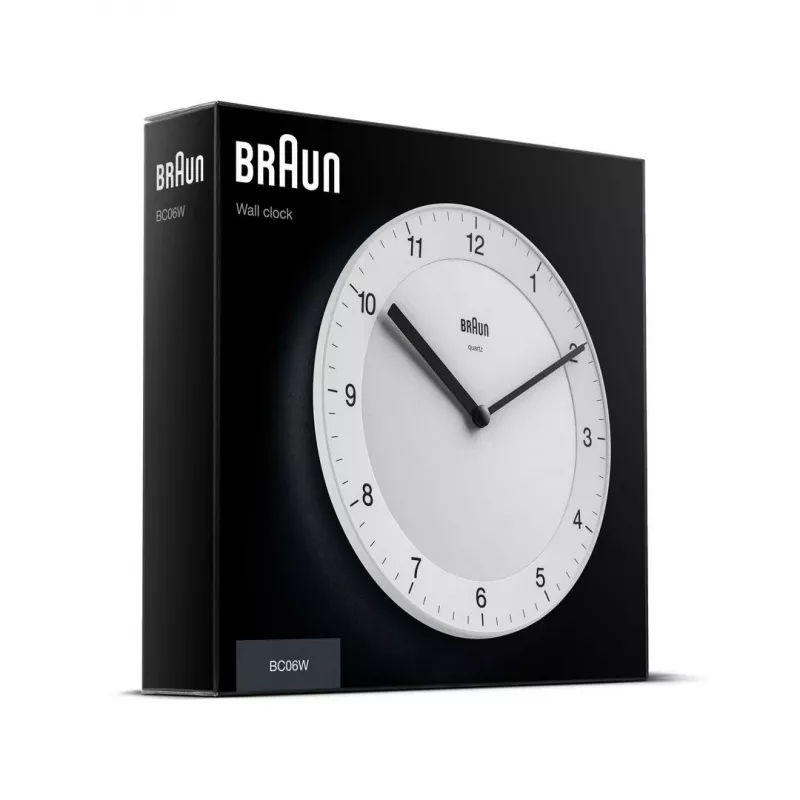 Braun BC06W kvarca pulkstenis, apaļš, balts