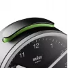 Braun BC12SB kvarca modinātājpulkstenis melns, sudraba krāsā