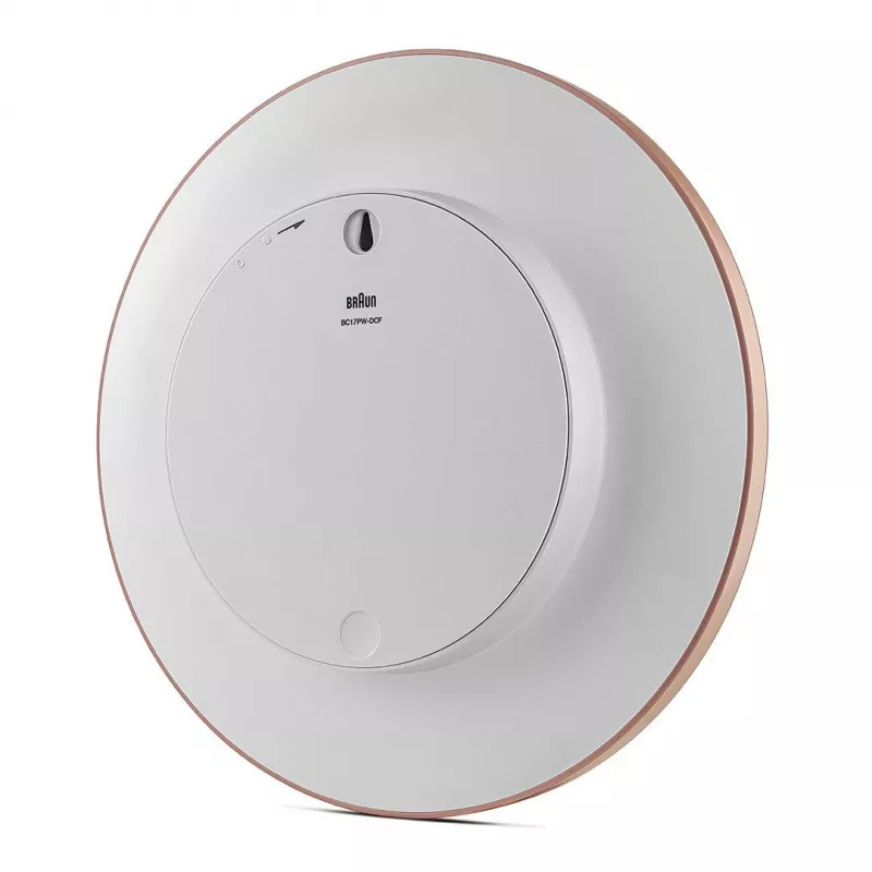 Sienas pulkstenis BRAUN BC 17 PW DCF — analogais DCF radiovadāmais pulkstenis, rozā un baltā krāsā