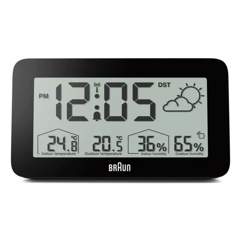 Braun BC13BP-DCF modinātājs Digitālais modinātājs Melns