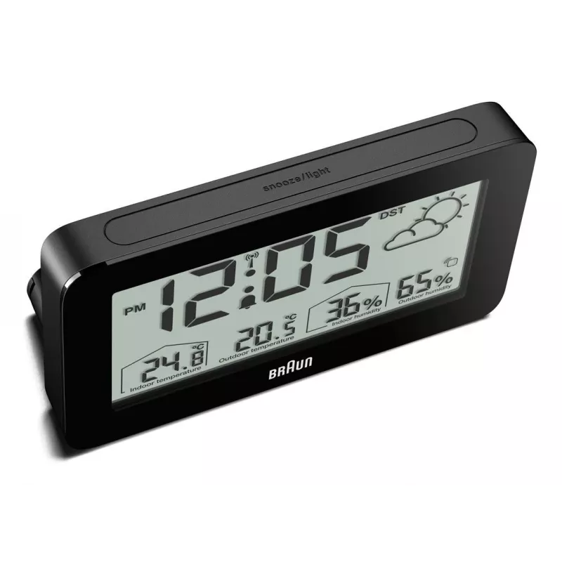 Braun BC13BP-DCF modinātājs Digitālais modinātājs Melns