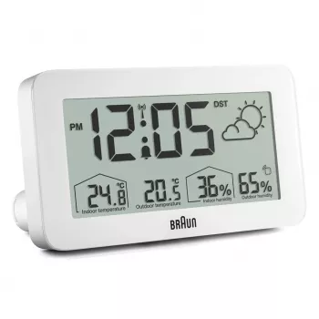 Braun BC13WP-DCF digitālais modinātājs Digitālais modinātājs Balts