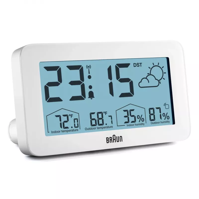 Braun BC13WP-DCF digitālais modinātājs Digitālais modinātājs Balts