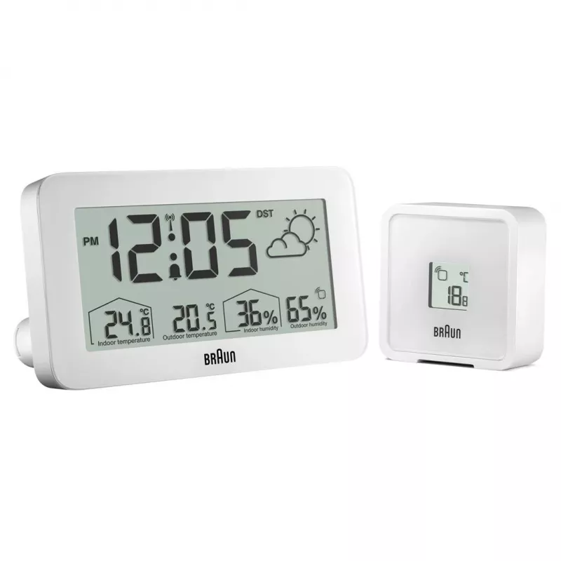 Braun BC13WP-DCF digitālais modinātājs Digitālais modinātājs Balts