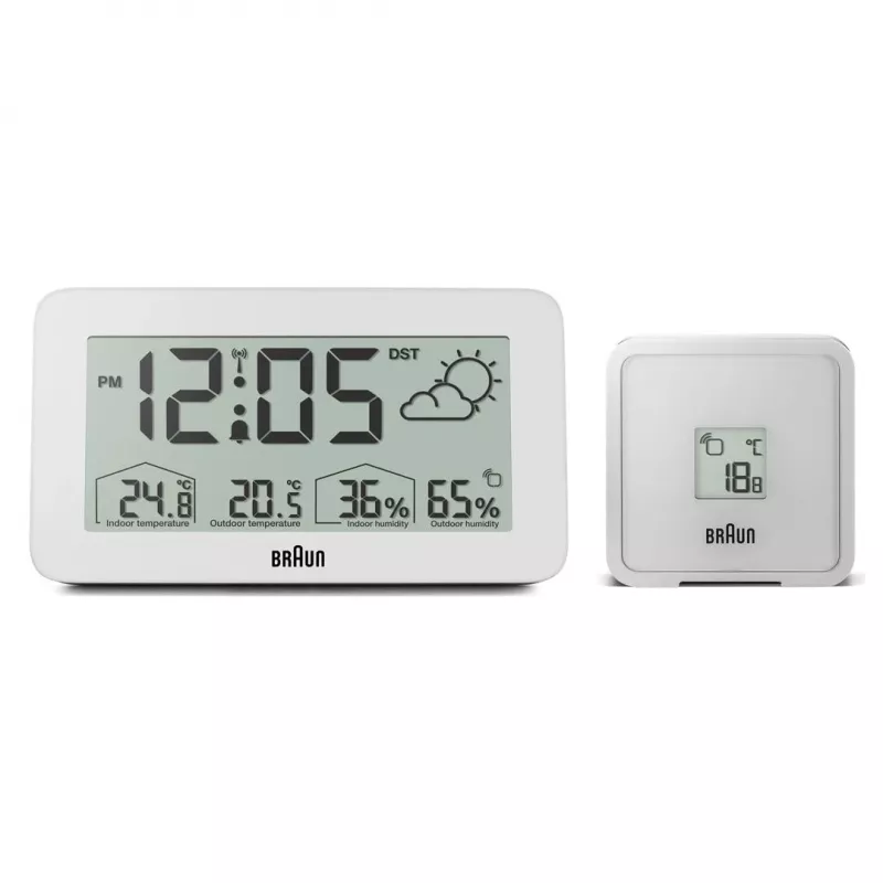 Braun BC13WP-DCF digitālais modinātājs Digitālais modinātājs Balts