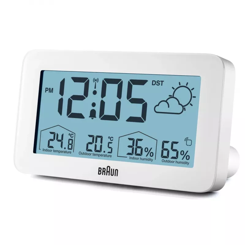 Braun BC13WP-DCF digitālais modinātājs Digitālais modinātājs Balts