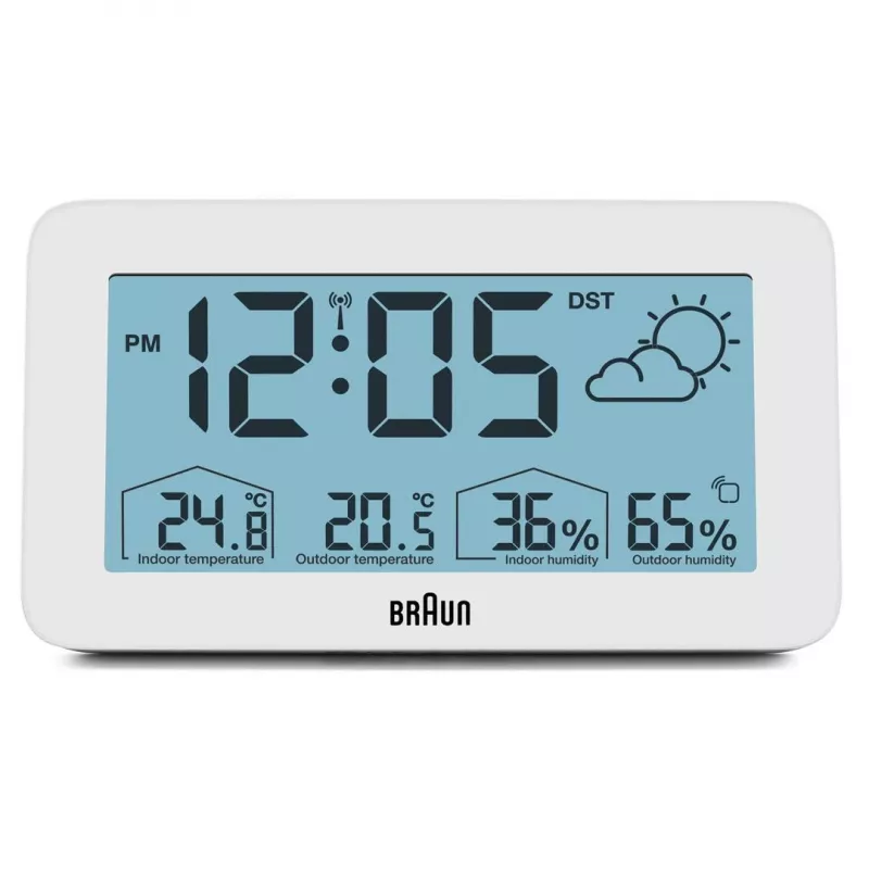 Braun BC13WP-DCF digitālais modinātājs Digitālais modinātājs Balts