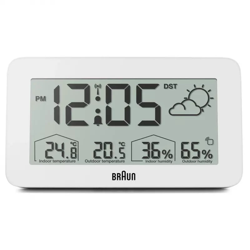 Braun BC13WP-DCF digitālais modinātājs Digitālais modinātājs Balts