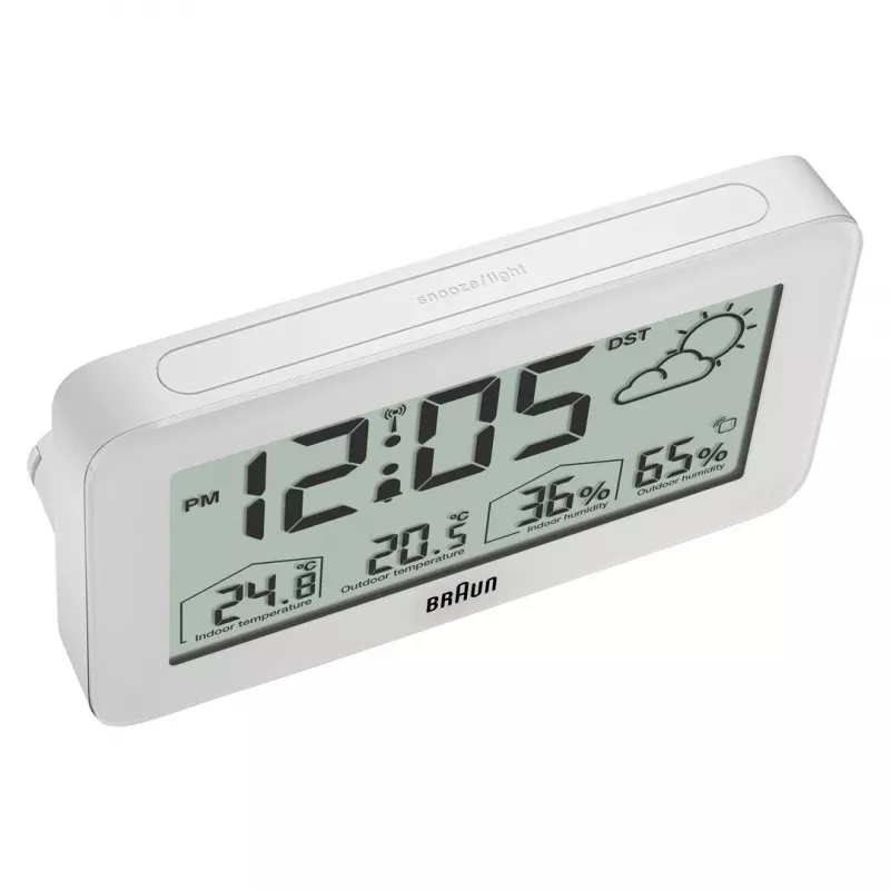 Braun BC13WP-DCF digitālais modinātājs Digitālais modinātājs Balts