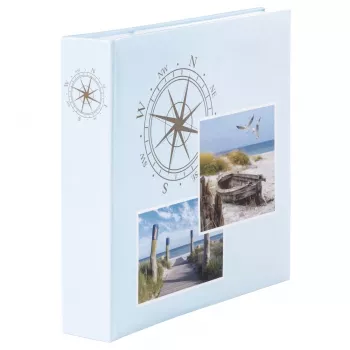 Hama Compass fotoalbums zils, brūns, zaļš 200 loksnes 10 x 15 cm