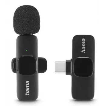 Hama Smart Wireless Melns Lavalier/Lapel microphone