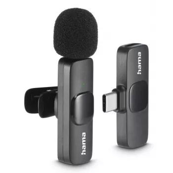 Hama Smart Wireless Melns Lavalier/Lapel microphone