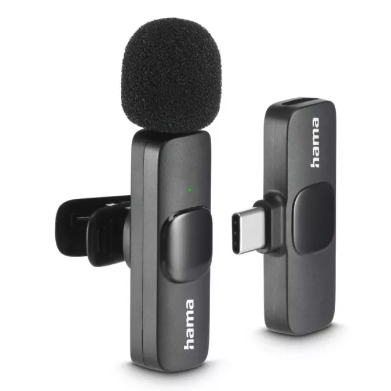 Hama Smart Wireless Melns Lavalier/Lapel microphone