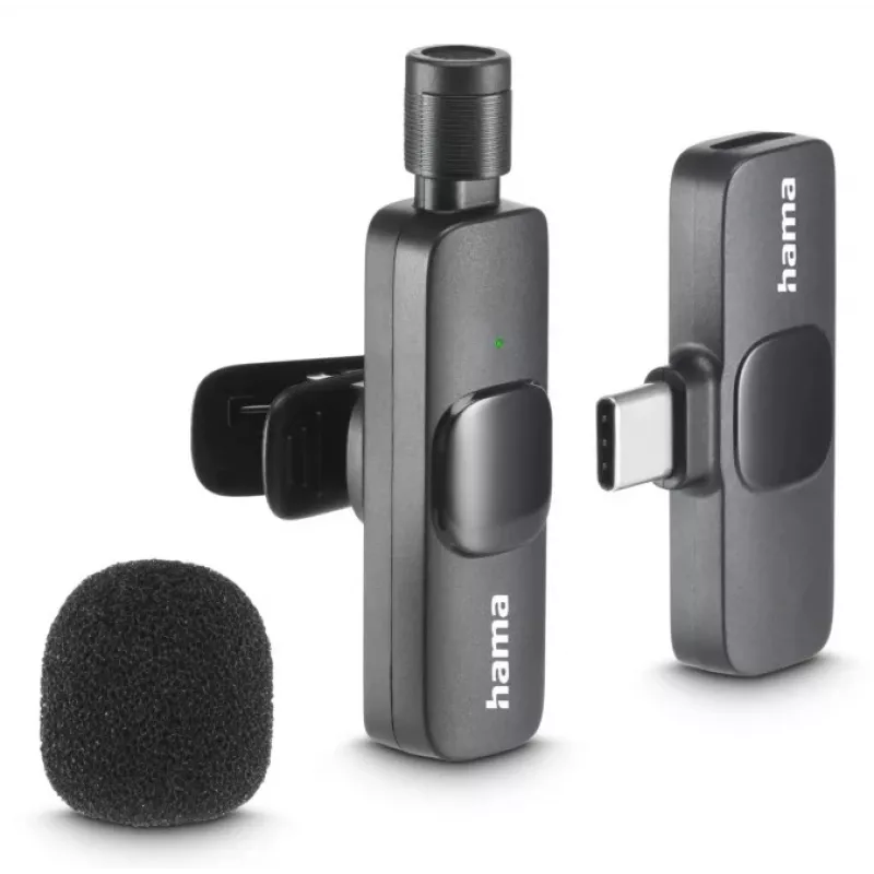 Hama Smart Wireless Melns Lavalier/Lapel microphone