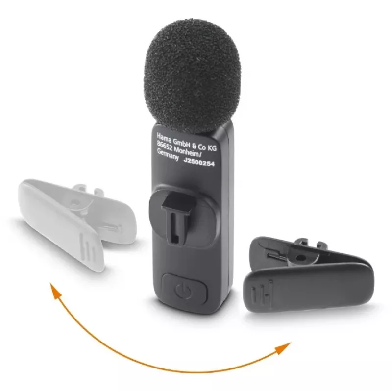 Hama Smart Wireless Melns Lavalier/Lapel microphone
