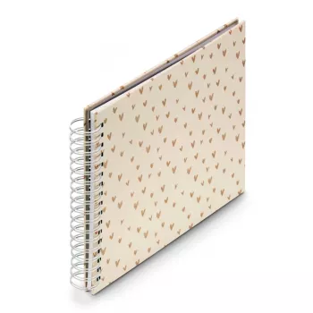 Hama Lovely spirālveida fotoalbums, 28x24 cm, 50 baltas lappuses, bēšā krāsā (00007701)