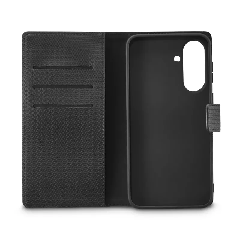 Mobilā tālruņa maciņš Melns Rock 00037343 — grāmatiņas stila maciņš Samsung Galaxy A37 5G, melns, 1 gab.