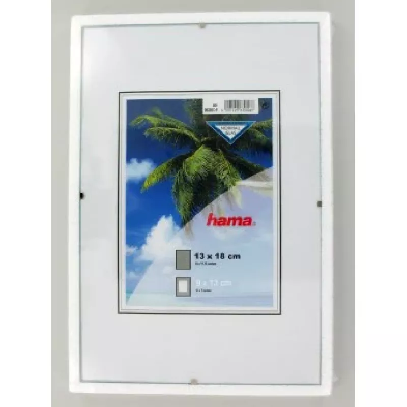 Hama Clip-Fix 13 x 18 caurspīdīgs stikla foto rāmis 9 x 13 cm