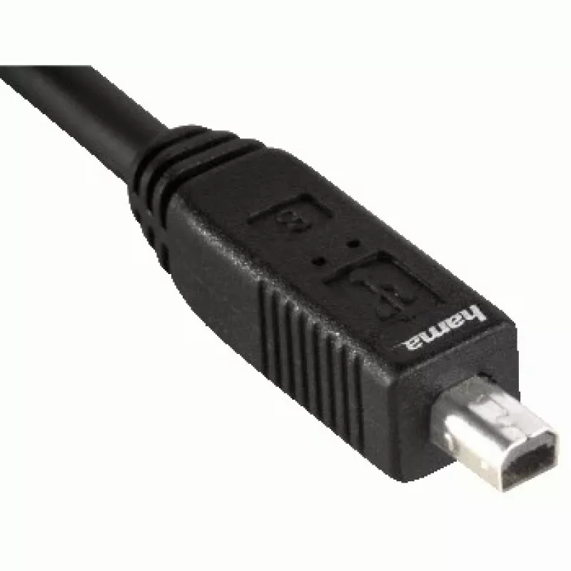 Hama USB 2.0 kabelis USB-A spraudnis - mini USB-B spraudnis (B4), 1,8 m USB kabelis USB A Mini-USB B Melns