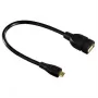 Hama USB 2.0 adaptera kabelis USB kabelis 0.15 m USB A Micro-USB B melns