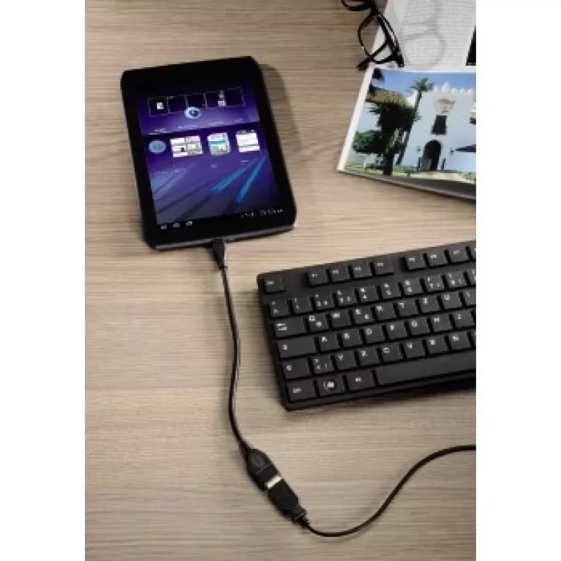 Hama USB 2.0 adaptera kabelis USB kabelis 0.15 m USB A Micro-USB B melns