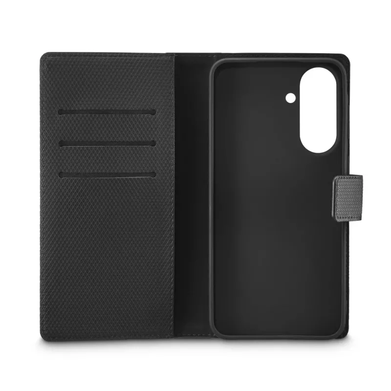 Mobilā tālruņa maciņš Melns rock 00080293 — grāmatiņas-stila maks Samsung Galaxy A57 5G, melns, 1 gab.