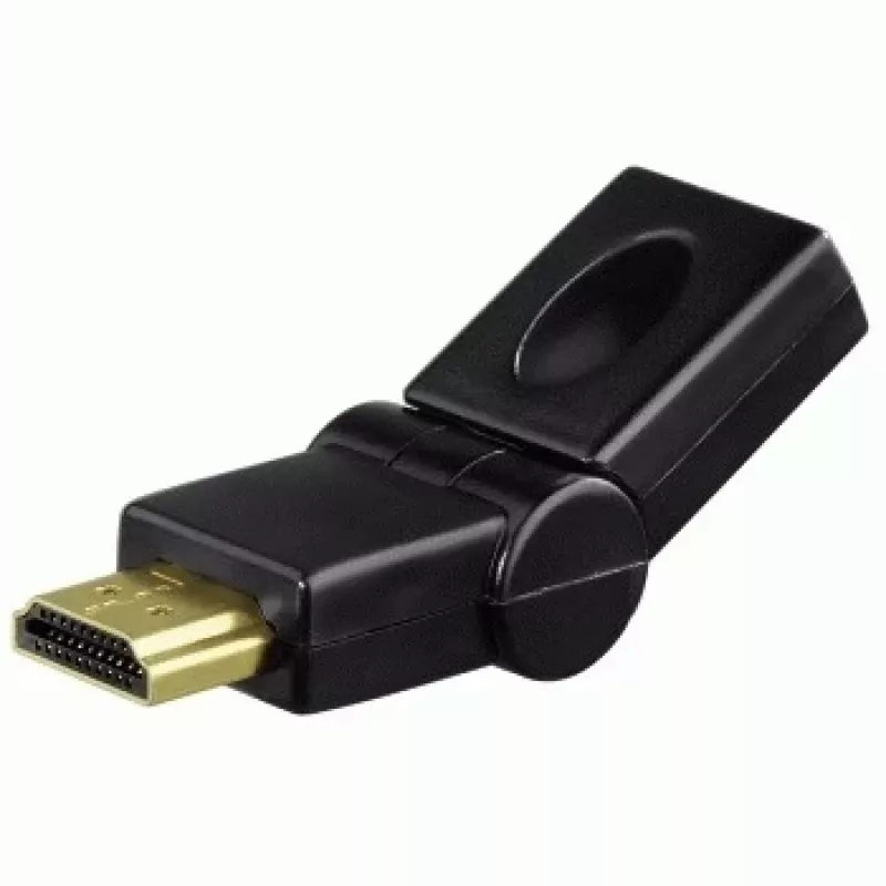 Hama Compact Adapter HDMI savienotājs - HDMI ligzda, grozāms, melns