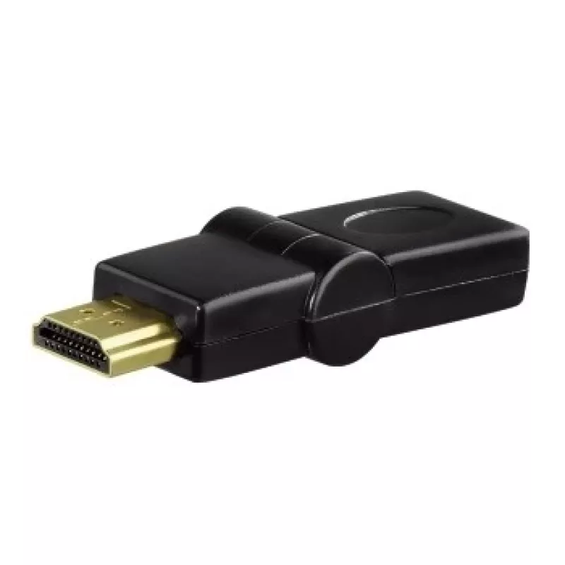 Hama Compact Adapter HDMI savienotājs - HDMI ligzda, grozāms, melns