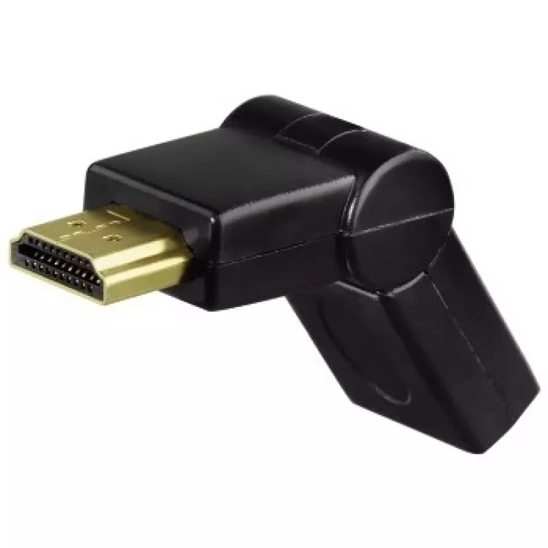 Hama Compact Adapter HDMI savienotājs - HDMI ligzda, grozāms, melns