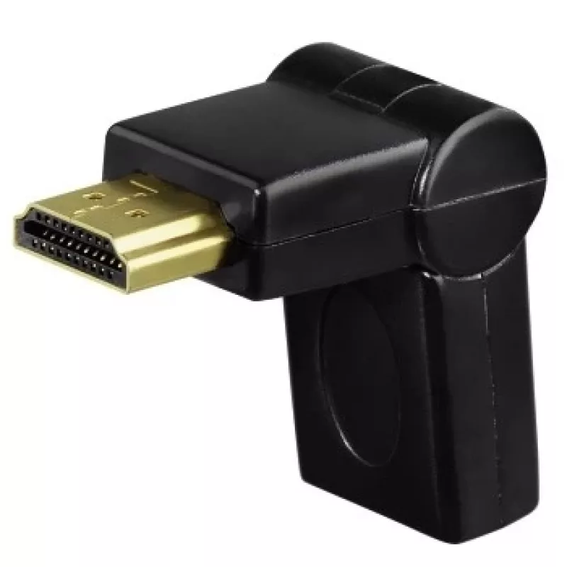 Hama Compact Adapter HDMI savienotājs - HDMI ligzda, grozāms, melns