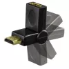 Hama Compact Adapter HDMI savienotājs - HDMI ligzda, grozāms, melns