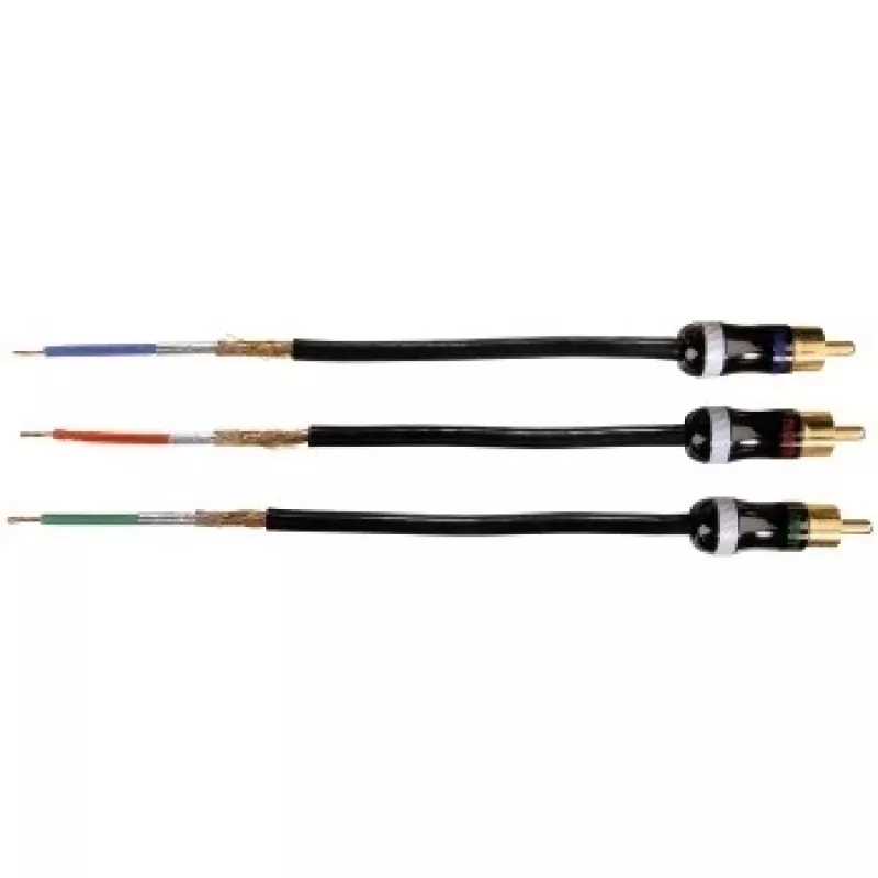 Hama ProClass YUV kabelis, 3 RCA - 3 RCA, metāla, 1,5 m komponents (YPbPr) video kabelis 3 x RCA Melns