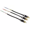 Hama ProClass YUV kabelis, 3 RCA - 3 RCA, metāla, 1,5 m komponents (YPbPr) video kabelis 3 x RCA Melns