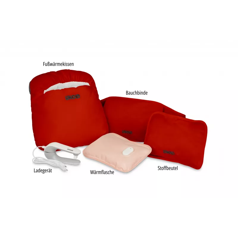 Unold Wärmi Premium Set - Elektrische Wärmflasche 86023 electric hot-water bottle 380 W Red