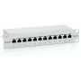 Equip 12 portu Cat.6 ekranēts ielāpu panelis, gaiši pelēks, RJ-45, zelts, Cat6, uzstādīšana statnē, 1U, pelēks