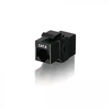 Equip Cat.6 neekranēts Keystone savienotājs, melns, zelts, 15 mm, 33 mm, 20 mm, 75 g