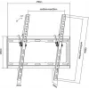 Equip 32 collu–55 collu slīpais TV sienas stiprinājuma kronšteins, 81,3 cm (32 collas), 139,7 cm (55 collas), 200 x 200 mm, 400 x 400 mm, tērauds, melns