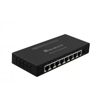 LevelOne 8-portu Gigabit slēdzis, nepārvaldāms, Gigabit Ethernet (10/100/1000), piestiprināms pie sienas