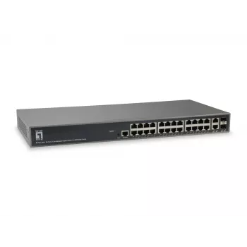 LevelOne TURING 26 portu L3 Lite pārvaldāms Gigabit slēdzis, 2 x SFP/RJ45 Combo