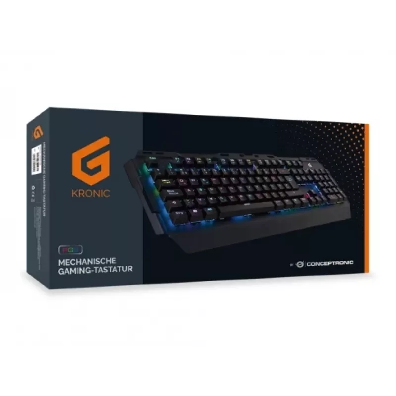 Conceptronic KRONIC mehāniskā spēļu tastatūra, RGB, vācu izkārtojums
