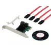 Conceptronic EMRICK 4 portu SATA PCIe adapteris ar SATA kabeli