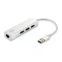 LevelOne Gigabit USB tīkla adapteris, USB centrmezgls, vadu, USB, Ethernet, 1000 Mbit/s, sudraba, balts