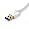 LevelOne Gigabit USB tīkla adapteris, USB centrmezgls, vadu, USB, Ethernet, 1000 Mbit/s, sudraba, balts