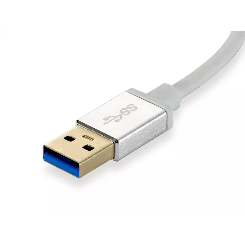 LevelOne Gigabit USB tīkla adapteris, USB centrmezgls, vadu, USB, Ethernet, 1000 Mbit/s, sudraba, balts