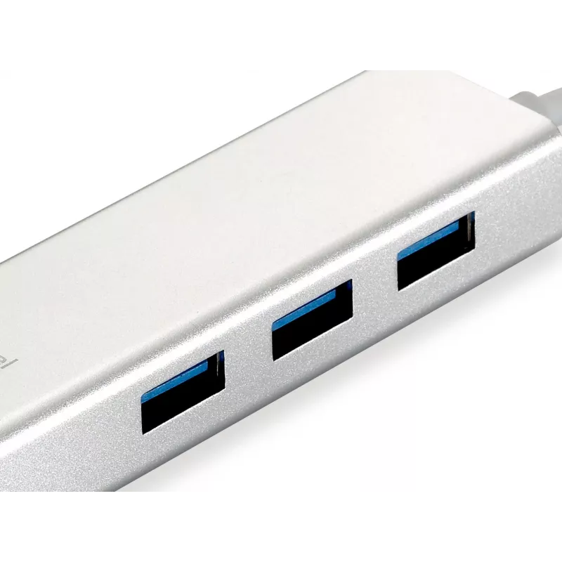 LevelOne Gigabit USB tīkla adapteris, USB centrmezgls, vadu, USB, Ethernet, 1000 Mbit/s, sudraba, balts