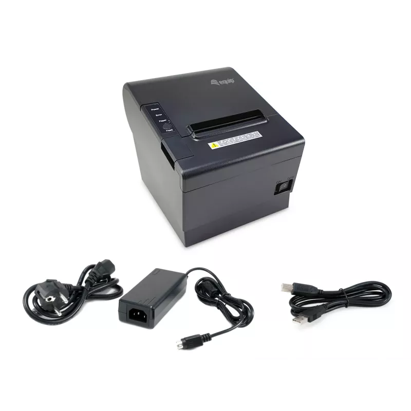 Equip 80mm termālais POS čeku printeris ar automātisko griezēju, USB/Bluetooth/WiFi/naudas atvilktnes savienojums