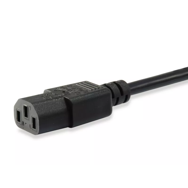 Equip augstas kvalitātes strāvas vads, C13 uz Schuko, 3,0 m, 3 m, IEC C13, CEE7/7, H05VV-F3G, 250 V, 10 A