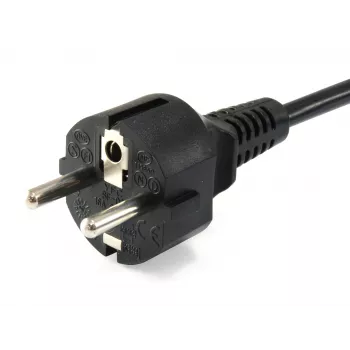 Equip augstas kvalitātes strāvas vads, C5 uz Schuko, 1,8 m, CEE 7/7, IEC C5, H05VV-F3G, 250 V, 2,5 A